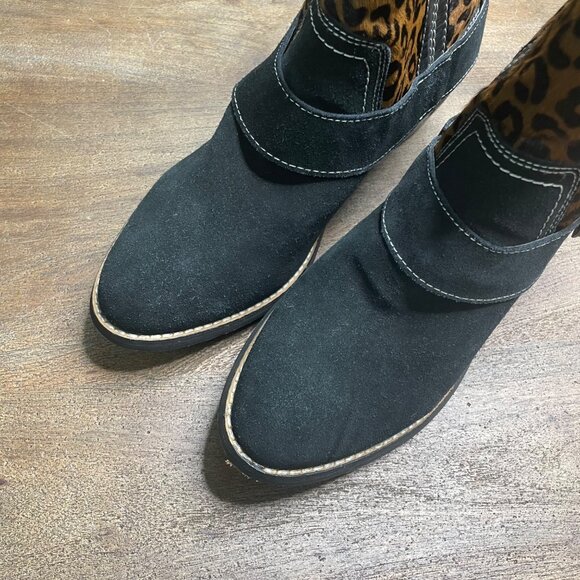 Kelsi Dagger Western Ankle Boot Womens Size 8.5 Leather‎ Calf Hair Leopard - Picture 5 of 8